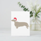 Klassieke Santa Doxie Dachshund Feestdagenkaart (Staand voorkant)