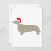 Klassieke Santa Doxie Dachshund Feestdagenkaart (Voorkant / Achterkant)