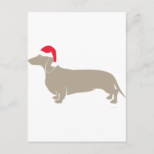 Klassieke Santa Doxie Dachshund Feestdagenkaart (Voorkant)