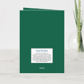 Klassieke Santa Green binnen twee keer controleren Feestdagen Kaart (Achterkant)