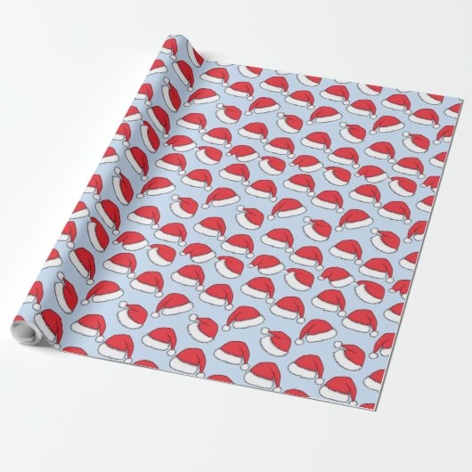 Klassieke Santa Hat Cadeaupapier (Uitgerold)