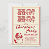 Klassieke  Santa HO HO Kerstfeest Kaart (Voorkant)