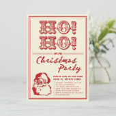 Klassieke  Santa HO HO Kerstfeest Kaart (Staand voorkant)