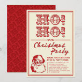 Klassieke  Santa HO HO Kerstfeest Kaart (Voorkant / Achterkant)