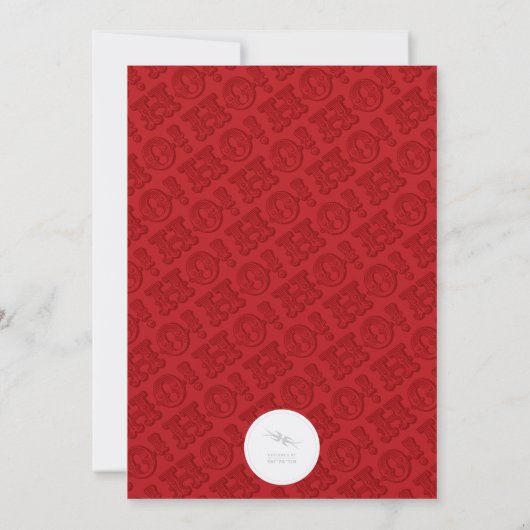 Klassieke  Santa HO Holiday Party Uitnodigen Kaart (Achterkant)