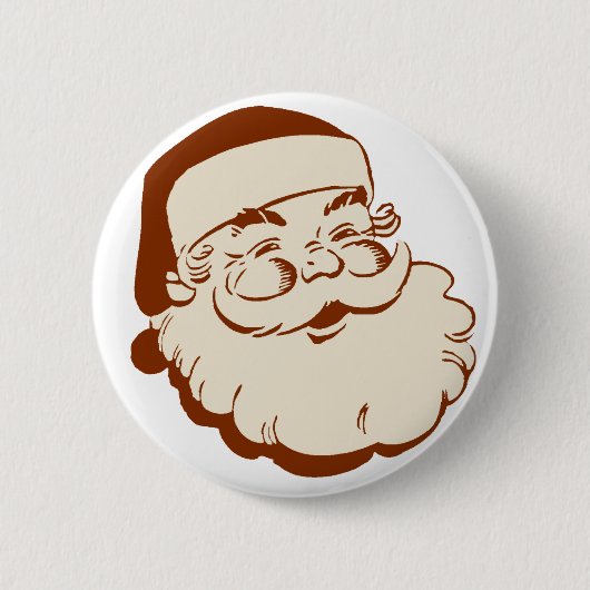 Klassieke Santa Pin Ronde Button 5,7 Cm (Voorkant)