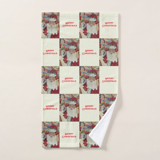 Klassieke Santa White Controle Het Twee keer Vakan Bad Handdoek (Handdoek)