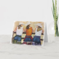 KLASSIEKE SASSY COWGIRLS WENSKAARTEN