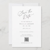 Klassieke Save The Date Foto Kaart Aankondiging (Achterkant)