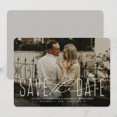 Klassieke save-the-date fotokaart save the date (Voorkant / Achterkant)