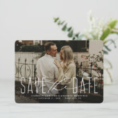 Klassieke save-the-date fotokaart save the date (Staand voorkant)