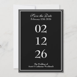 Klassieke Save the Date-huwelijksaankondiging Kaart