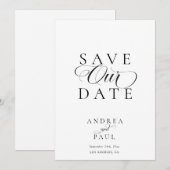 Klassieke Save the Date Kaart (Voorkant / Achterkant)