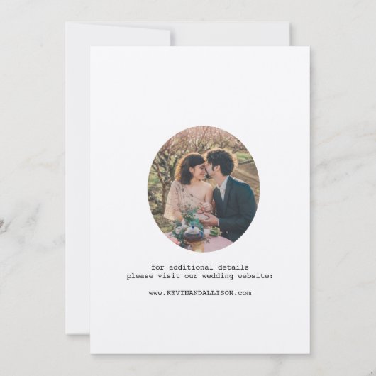 Klassieke Save The Date Simple Bruiloft Kaart (Achterkant)