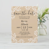 Klassieke Save The Date Simple Bruiloft Kaart (Staand voorkant)