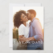 Klassieke 'save the date' verticale fotokaart save the date (Voorkant)