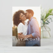 Klassieke 'save the date' verticale fotokaart save the date (Staand voorkant)