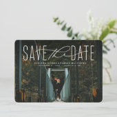 Klassieke save the date witte type fotokaart (Staand voorkant)