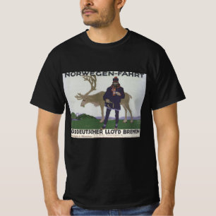 Klassieke Scandinavische Reis naar Noorwegen Man R T-shirt