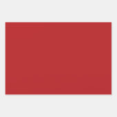 Klassieke Scarlet Rood & Goud 3 Stuk Wrap Set Inpakpapier Vel (Voorkant 2)