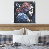Klassieke scène met gipsombeeld canvas afdruk (Insitu (Slaapkamer))