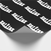 Klassieke schaafstukken zwart-wit cadeaupapier (Hoek)