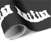 Klassieke schaafstukken zwart-wit cadeaupapier (Rol Hoek)