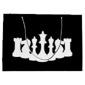 Klassieke schaafstukken zwart-wit groot cadeauzakje (Achterkant)