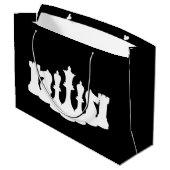 Klassieke schaafstukken zwart-wit groot cadeauzakje (Achterkant Gekanteld)