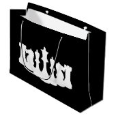 Klassieke schaafstukken zwart-wit groot cadeauzakje (Voorkant Gekanteld)