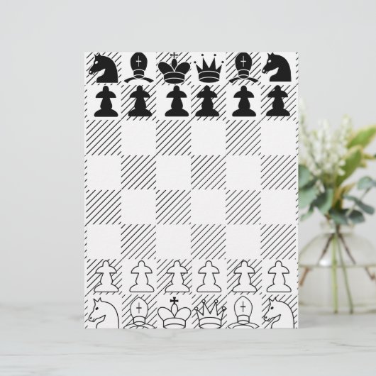 Klassieke schaakplaat (Staand voorkant)