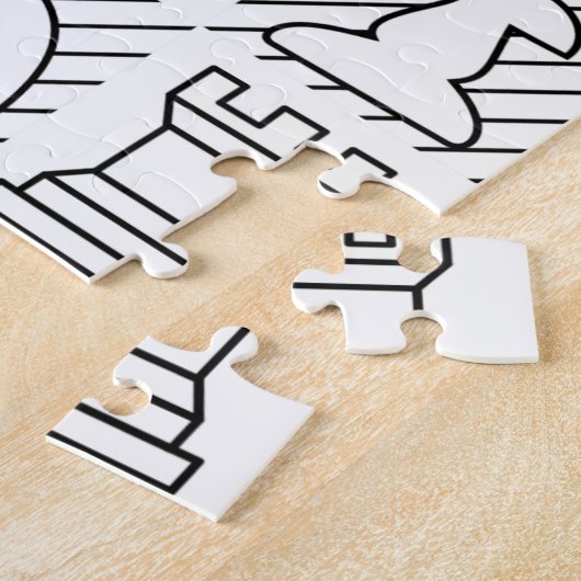 Klassieke schaakplaat legpuzzel (Zijkant)