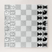 Klassieke schaakplaat legpuzzel (Horizontaal)