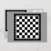 Klassieke schaaktafel briefkaart (Voorkant / Achterkant)