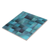 Klassieke schaduwen van blauwe vierkantjes tegeltje (Zijkant)