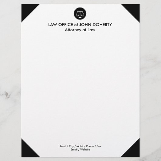 Klassieke schalen van het recht | Wettelijke Kanto Briefhoofd (Voorkant)