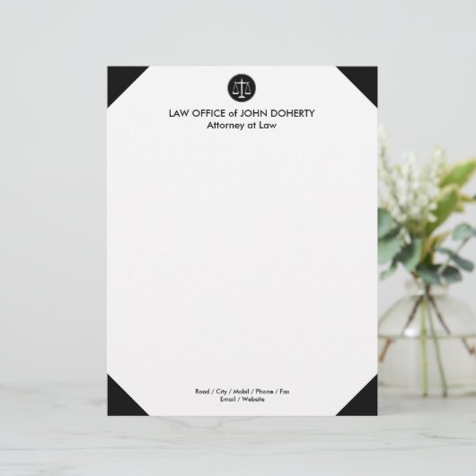 Klassieke schalen van het recht | Wettelijke Kanto Briefhoofd (Staand voorkant)