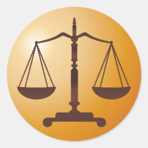 Klassieke schalen van het recht   Wettelijke venno Ronde Sticker