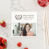 Klassieke Schalen van Justitie Law School Afstuder Servetten (Insitu)