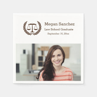 Klassieke Schalen van Justitie Law School Afstuder Servetten