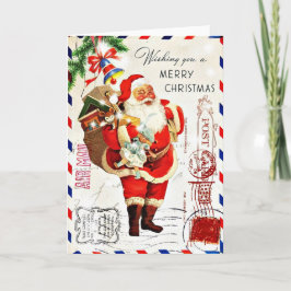 Klassieke Schattige Kerstman Kerstmis Feestdagen Kaart