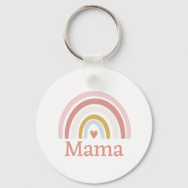 Klassieke Schattigee aangepaste naam Pink Rainbow Sleutelhanger