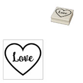 Klassieke Schattigee Chic Love Heart Outline Rubberstempel (Gestempeld)