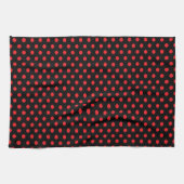 Klassieke Schattigee Chic Retro Red Polka Dots op  Theedoek (Horizontaal)