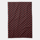 Klassieke Schattigee Chic Retro Red Polka Dots op  Theedoek (Verticaal)