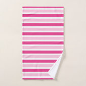 Klassieke Schattigee roze & witte strepen Bad Handdoek (Handdoek)