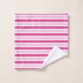 Klassieke Schattigee roze & witte strepen Bad Handdoek (Wasdoekje)