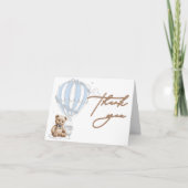 Klassieke Schattigee Teddy Bear Toile Balloon Kall Bedankkaart (Voorkant)