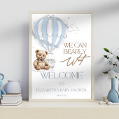 Klassieke Schattigee Teddy Bear Toile Balloon Welk Poster