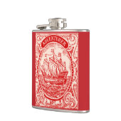 Klassieke schedel Antiek  avonturier Zee Heupfles (Links)